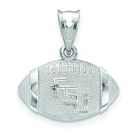 LogoArt Florida State University Fsu Staggered Letters 3D Football Logo Pendant w/Chain