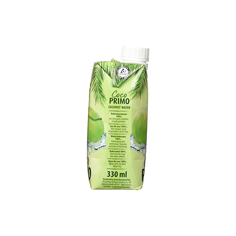 COCO PRIMO Coconut Water, Pure, Refreshing Sports Drink, Exotic Enjoyment,