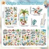 WANDIC 16 Sheets Rub On Transfer Sticker, Summer Beach Stickers