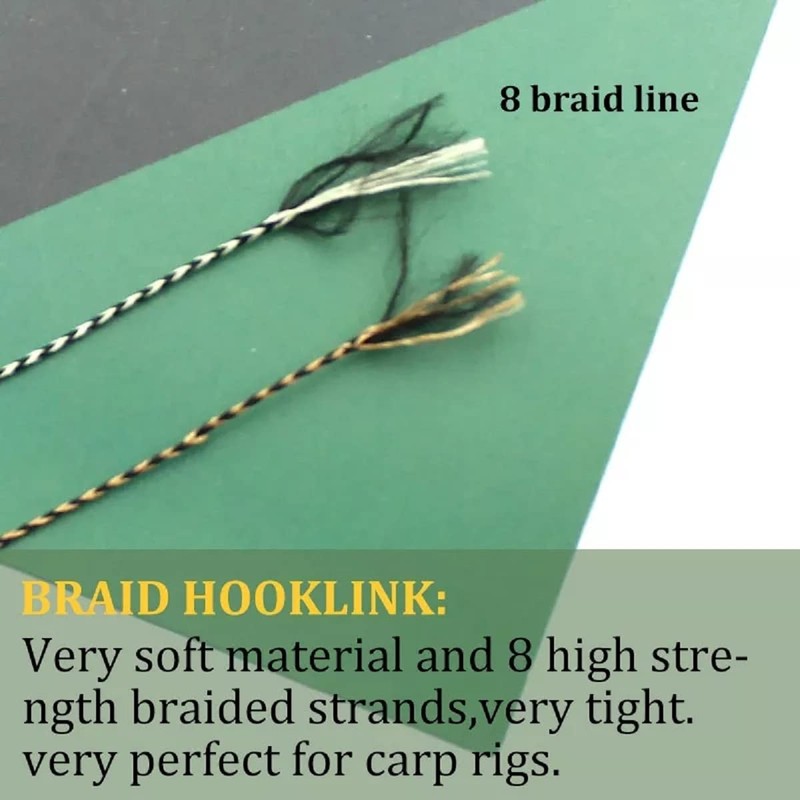 20m Spool Soft Hooklink Carp Fishing 8 Braid Line Camo