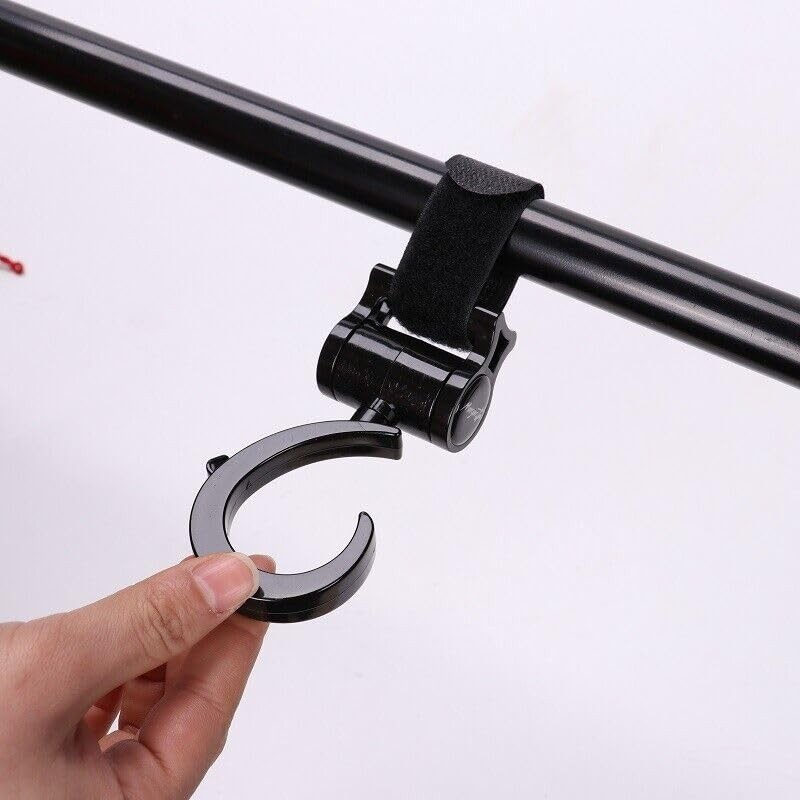 2 Pcs Walker Hook Hanging Multipurpose 360° Rotation Stroller Clip