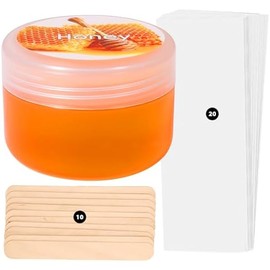 Sugar Wax Kit Suagring Kit: 150g/5.3oz Organic Sugaring Paste for Body Arms Legs Hair Removal - Includes 20 Wax Strips & 10 Sticks