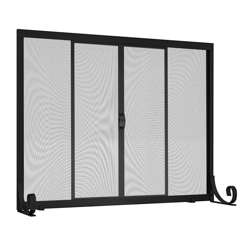 Fire Beauty Fireplace Screen, Wrought Iron Mesh, Baby Safe Spark