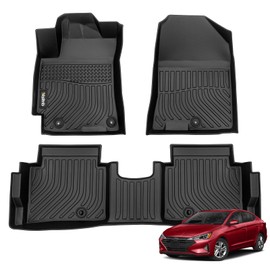 Wailtnb-All Weather Floor Mats for Hyundai Elantra 2017-2020 Custom Fit Hyundai Elantra 2015-2020 Waterproof Durable Easy to Clean Accessories