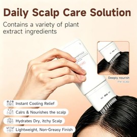 Sérum revitalizante para el cuero cabelludo, nutre el cuero cabelludo, sérum capilar vegetal con niacinamida y cafeína, adecuado para cabello fino y c