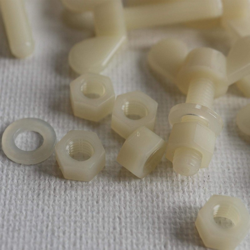 50x Nylon Butterfly, Wing Nut with Thread, Machine Screws, Includes