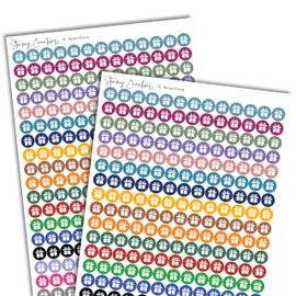 Stormy Creatives Small Gift Logo Icon Stickers Decorative Planning, 468 Stickers, 0.3" diameter, Multicolor, Personal Planner