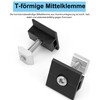 JYCONNECTS Pack of 4 Solar End Clamps 30 mm, T-Shaped