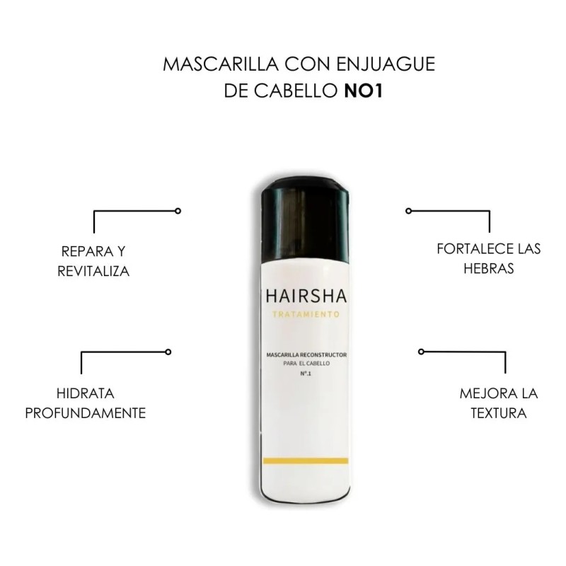 Kit Reparacion Total Cabello Mascarilla + Shampoo + Tratamie