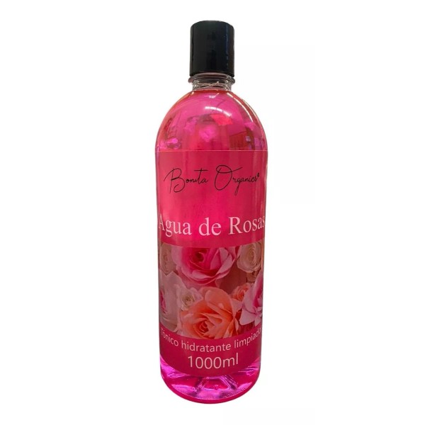 bonita organic Agua De Rosas Orgánica Tonico 100% Natural Pura 1 Litro