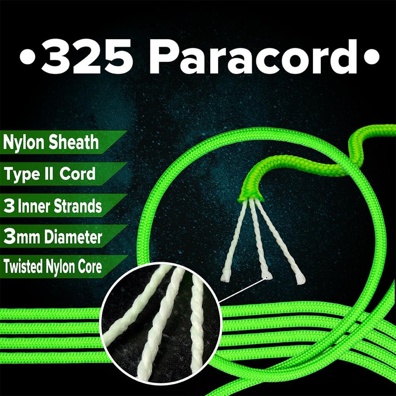 Paracord Planet 325 Paracord – 3 mm Type II Nylon