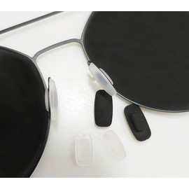 BEHLINE Sunglasses Nose Pads, 5 Pairs Push-in Eyeglass Nose Piece,Soft Silicone Comfort Nose Guards Anti-slip Glasses Repair Kits Parts,Rectangular/Square 13mm (Frosted)