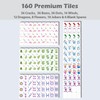 HYZYey Mahjong Tile Set 160 Acrylic Engraved American Mahjong Sets