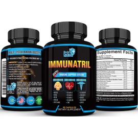 Immunatril (3 Bottles - 270 Veg Caps) - 16-in-1 Rapid Immune Support, with Organic Mushrooms, Elderberry, Echinacea, Goldenseal, Vitamins & Zinc