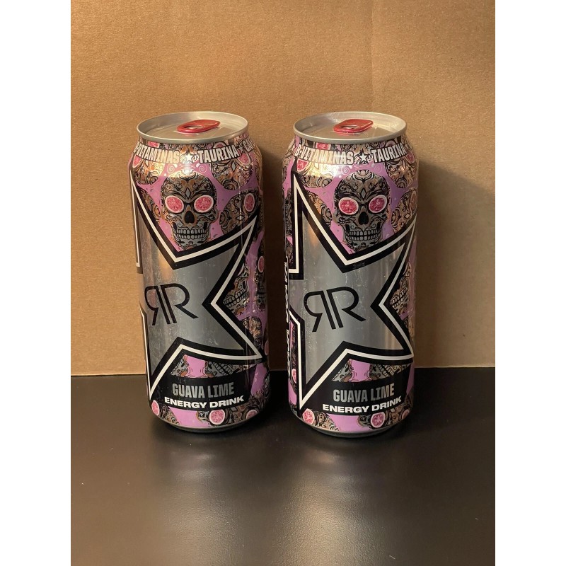 Rockstar Two (2) Rockstar Energy Baja Guava Lime Full 16oz