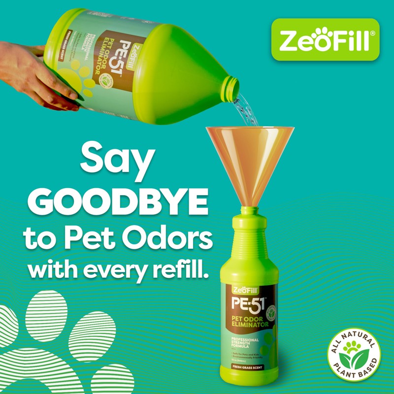 ZEOFILL PE-51 Pet Urine Odor Eliminator - Professional Pet Urine