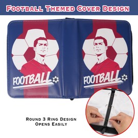 Trading Card Album for Football, Binder Card Holder, Binder with Sleeves, Football Card Holder Album, Trading Card Game Collection, Carrying Card Folder, 440 Card Capacity