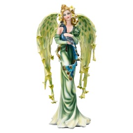 Pacific Giftware Fairy Angel Figurine Teao with Peacock, 23.5 cm, Fantasy Decorative Figure