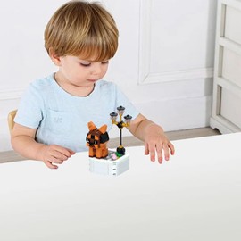 NBFBA Building Blocks Set, 199 Clamping Blocks, Mini Bullmastiff and Street Lamp, Potted Plant Building Blocks Set, Home Decoration, Educational Toy, Birthday Gifts for Adults / Teens (Children from 6