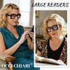 OCCI CHIARI Large Thick Reading Glasses 2.5 Women Stylish Square
