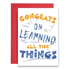 Humorous Graduation Card, Unique Congrats Card for Graduate, Wonderful Card to Celebrating Graduation