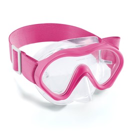 Aegend Kids Swim Goggles with Nose Cover, Snorkel Diving Mask for 3-12, Rose-red.