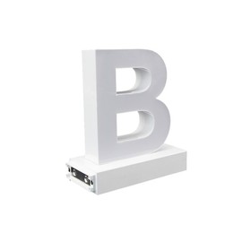 LED Letter Light "B" – 3.74" Tall, Dimmable & Touch-Sensitive Connector, Heart Symbol or Connector Power Input, Safe Design, Gift-Ready Packaging for Home & Party Décor