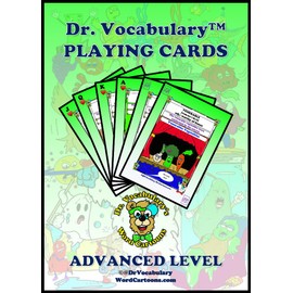 Dr. Vocabulary's Playing Cards – to Improve Reading Comprehension of Middle & High School Students - Use in Home, Classroom, & by Parents, Teachers, & Tutors - Advanced Edition