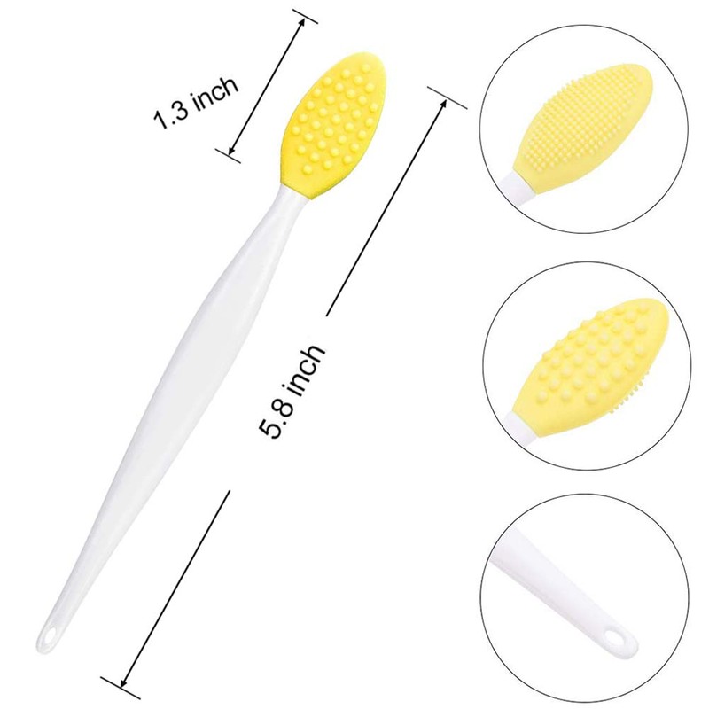 5 Pcs Facial Cleansing Brush,Lip Scrub Brush,Silicone Face Mask Brush