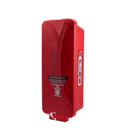 Red Surface-Mounted Fire Extinguisher Cabinet with Clear Pull-Cover for 2 1/2 lb. or 5 lb. Fire Extinguishers Lock Box Fire Box Outdoor Wall Mounted Cabinet