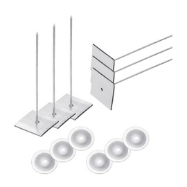 PATIKIL 70mm Self Stick Insulation Pins, 50Sets 0.95in Washers Aluminum Insulation Hangers Cap Round Washers for Foam Board Wall Floor Ceiling