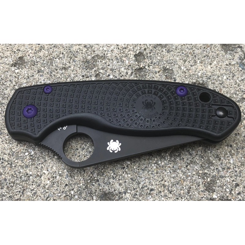 DH Flat Purple Screws Set For Spyderco Para 3 FRN