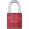 ABUS 097430 72/40 LoveLock 3 Padlock Double Hearts Slanted Red