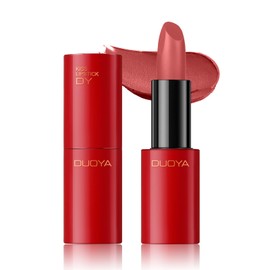 Qwesure Lipstick, Lightweight, Moisturizing, Non-Slip, High Color, Magnetic Case, Long Lasting, Compatible with Sensitive Skin, Cute Packaging, Warm Lip Balm, #02 Rose Anko