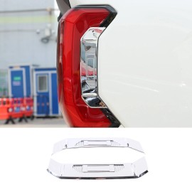 Carworld66 For Toyota Tundra 2022-2023 Rear Tail Light Side Frame ABS Silver Without Holes