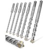Pinava® SDS Plus Drill Bit Set [Double Twist] - 7-Piece