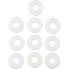Generic 6pcs Nylon White Penny Washers Plastic Fender Repair Washer Mudguard DIN 9021 (M5X15mm)