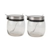 2Pcs Glass Jars with Airtight Lids for Kitchen Storage Clear