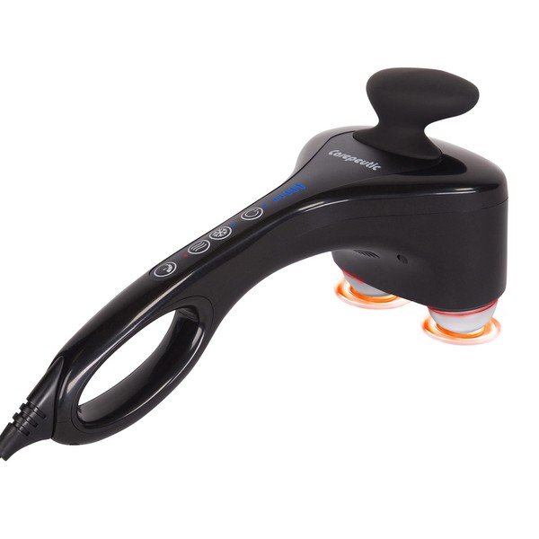 Carepeutic Bionic-Point Heat and Cold Professional Handheld Massager, Black