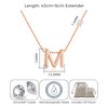 Philip Jones Rose Gold Plated Initial Necklace Letter M Created