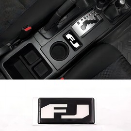 Aosseiye Blue Center Console Gear Shift Panel Cover Stickers Car Interior Crystal Stickers for Toyota FJ Cruiser 2007-2023 FJ Logo Patch Car Interior Accessories