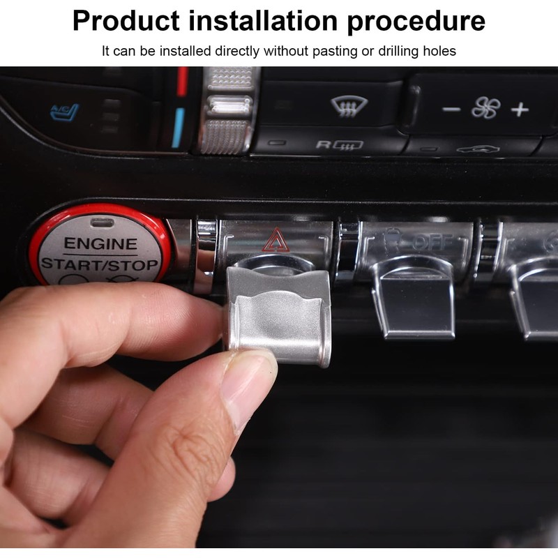 Center Console Dashboard Button Switch Cover Trim Compatible with Ford