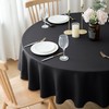 Biscaynebay Textured Fabric Round Tablecloths 60", Black Table Cloth Water