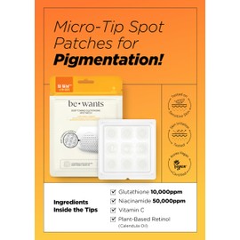 Bewants Deep Toning Glutathione Spot Patch – Micro Tip Patches for Skin Elasticity, Texture & Blemish Care, 9 Patches