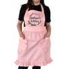TEEAMORE Custom Ruffle Apron Your Name With Floral Frame Kitchen