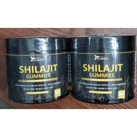 ELOEGO 2 PCK-Pure Himalayan Shilajit Gummies w/ Ashwagandha, Chaga, Ginseng, Black Seed