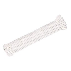 GOLBERG G Polyester Clothesline (3/16 Inch, 50 Feet, White) - Low Stretch Dye Free - All Purpose Laundry Line