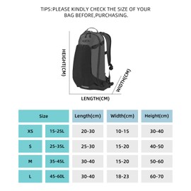 Hosifiy Waterproof Backpack Cover with Reflective Strips & Non-Slip Cross Buckle Strap for School Bag, Hiking, Camping, Cycling (Black, L/60L)