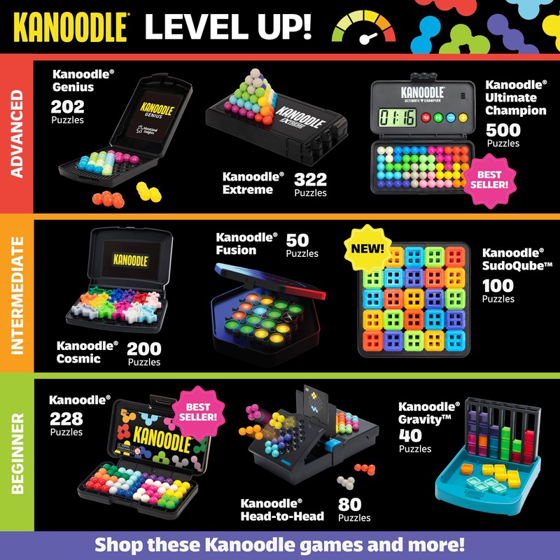 Educational Insights Kanoodle Gravity - 3D Brain Teaser Puzzles, Single