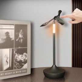 Cordless Table Lamp Rechargeable LED Table Lamps Battery Operated with Bird Corkscrew,3 Color Touch Dimmable Wireless Lamp, Outdoor Table Light for Restaurants Dining,Indoor/Outdoor,Bedside,Art Deco